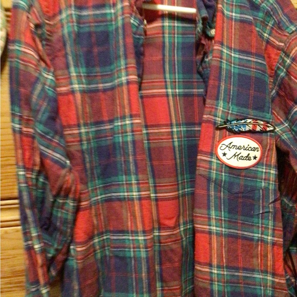 NEW! Upcycled Grateful Dead Plaid Shirt - Picture 3 of 5